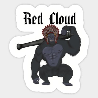 Red cloud Sticker